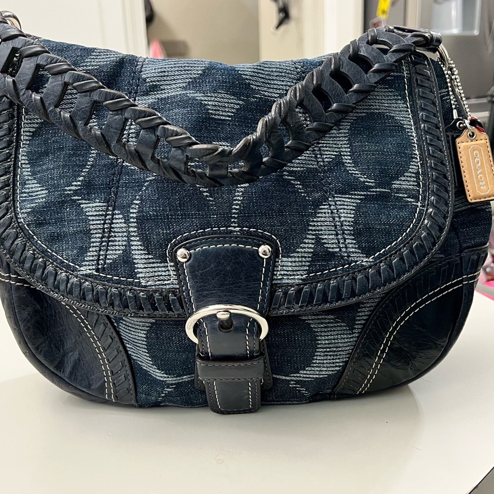 Coach poppy K1169 18991 denim-blue Jean hobo Y2K